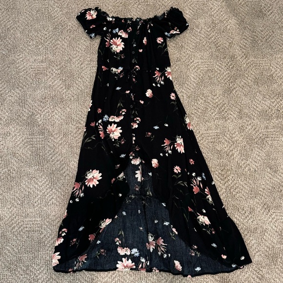 Worn twice: Juniors XS Band of Gypsies Floral Boho Off Shoulder High Low… - Picture 1 of 8